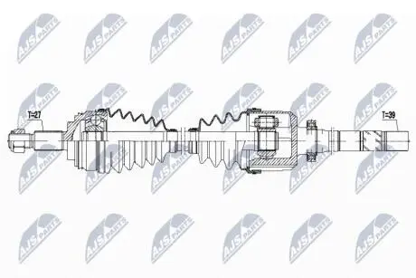 ПІВВІСЬ | RENAULT MEGANE III 2.0TCE,2.0RS 09-15 /ПРАВ/ NTY NPWRE085