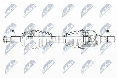ПІВВІСЬ | RENAULT ESPACE V 1.6DCI 15- /ЛІВ,MTM/ NTY NPWRE087