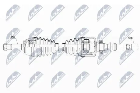 ПІВВІСЬ | RENAULT ESPACE V 1.6DCI 15- /ПРАВ,MTM/ NTY NPWRE089