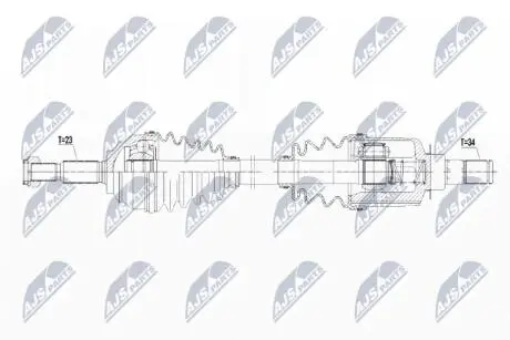 ПІВВІСЬ | RENAULT CLIO IV 1.2TCE, 1.5DCI 12- /ЛІВ,ATM6/ NTY NPWRE097