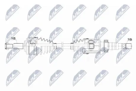 ПІВВІСЬ | RENAULT CAPTUR 1.5DCI 13- /ПРАВ,MTM/ NTY NPWRE103