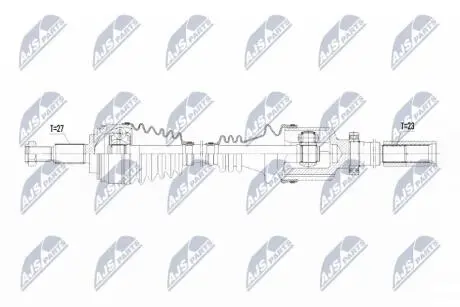 ПІВВІСЬ | RENAULT KANGOO 1.6 08- /ПРАВ,ATM/ NTY NPWRE107