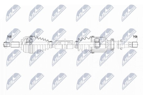 ПІВВІСЬ | RENAULT MEGANE III/FLUENCE/SCENIC/GRAND SCENIC 1.5DCI,1.6 09- /ПРАВ/ NTY NPWRE140