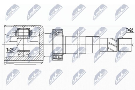 Внутренний шрус renault megane iv mtm,391004421r NTY NPWRE145 (фото 1)