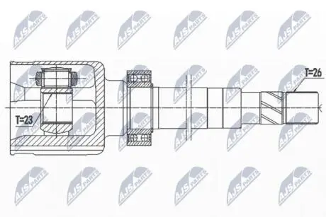 Внутренний шрус renault megane iv mtm,391004421r NTY NPWRE145