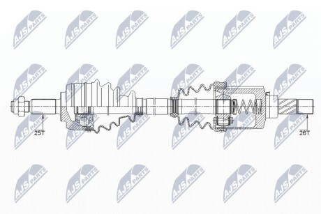 ПІВВІСЬ | RENAULT ENG.1.5DCI FLUENCE 10-, MEGANE III 09-, SCENIC/GRAND SCENIC 09- /ЛІВ/ NTY NPWRE147