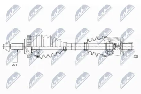 ПІВВІСЬ | RENAULT KANGOO 4X4 1.6 16V,1.9DCI 01- /ПЕРЕД,ПРАВ/ NTY NPWRE151