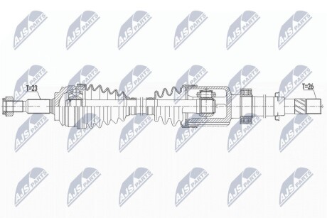 ПІВВІСЬ | RENAULT CLIO IV 1.5DCI 14-, DACIA LOGAN 1.5DCI 13- /ПРАВ/ NTY NPWRE158