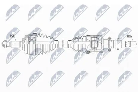 ПІВВІСЬ | RENAULT MEGANE III/SCENIC III/GRAND SCENIC III 09- /ПРАВ/ NTY NPWRE159