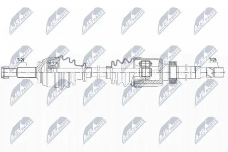 ПІВВІСЬ | RENAULT MEGANE IV/SCENIC IV/GRAND SCENIC IV 16- 1.3TCE 115/140/160 /ПРАВ,MTM/ NTY NPWRE160