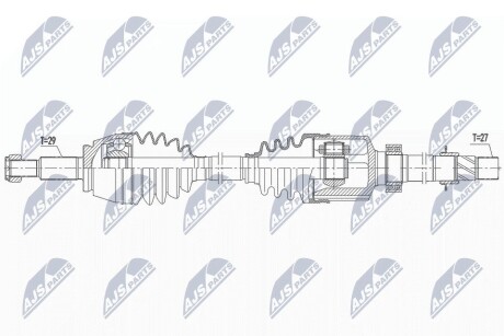 ПІВВІСЬ | RENAULT ESPACE 1.6TCE200, 1.8TC225 15- /ПРАВ/ NTY NPWRE162