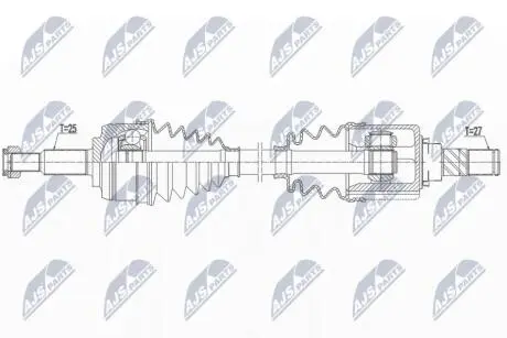 ПІВВІСЬ | RENAULT MEGANE III 2.0 09-, FLUENCE 2.0 10- /ЛІВ, ATM CVT/ NTY NPWRE164