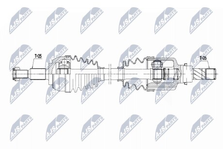 ПІВВІСЬ | RENAULT CLIO III 2.0I 16V 06-14 /ЛІВ/ NTY NPWRE168