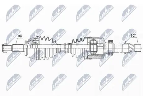 ПІВВІСЬ | RENAULT TALISMAN 1.6TCE150, TCE200 15-, 1.8 TCE225 18- /ЛІВ,ATM/ NTY NPWRE175