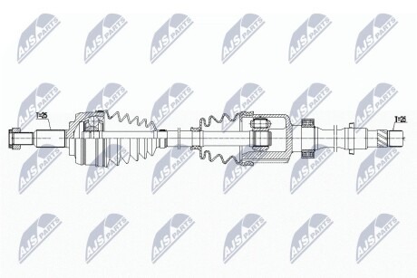 ПІВВІСЬ | RENAULT MEGANE IV 1.6 15- /ПРАВ,ATM CVT/ NTY NPWRE179