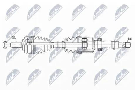 ПІВВІСЬ | RENAULT MEGANE IV 1.6 15- /ПРАВ,ATM CVT/ NTY NPWRE179