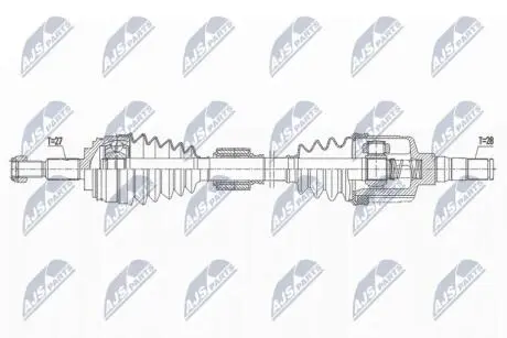 ПІВВІСЬ | RENAULT MEGANE IV 1.8RS TCE280 17- /ЛІВ,ATM/ NTY NPWRE182