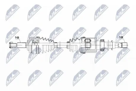 ПІВВІСЬ | DACIA LODGY 1.5DCI 13- /ПРАВ,MTM/ NTY NPWRE187