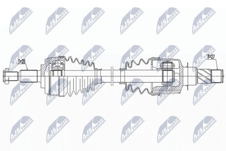 ПІВВІСЬ | RENAULT MEGANE IV 1.2TCE 130, 1.6TCE205 16- /ЛІВ,ATM EDC7/ NTY NPWRE189 (фото 1)