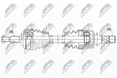 ПІВВІСЬ | RENAULT MEGANE IV 1.2TCE 130, 1.6TCE205 16- /ЛІВ,ATM EDC7/ NTY NPWRE189