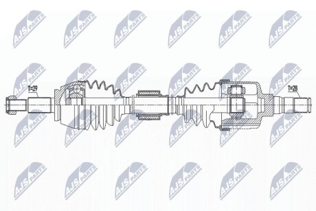 ПІВВІСЬ | RENAULT MEGANE IV 1.6DCI 130KM 160KM 16-, SCENIC/GRAND SCENIC 1.6DCI 160 16-, 1.7 BLUE DCI 18- /ЛІВ,ATM DW6/ NTY NPWRE190