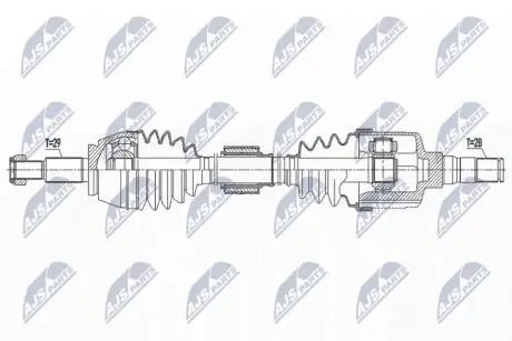 ПІВВІСЬ | RENAULT MEGANE IV 1.6DCI 130KM 160KM 16-, SCENIC/GRAND SCENIC 1.6DCI 160 16-, 1.7 BLUE DCI 18- /ЛІВ,ATM DW6/ NTY NPWRE190