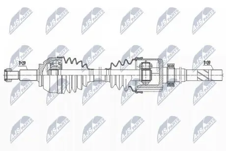 ПІВВІСЬ | RENAULT TRAFIC III 2.0DCI 01.2020-, FIAT TALENTO 2.0ECOJET 01.2020-, NISSAN NV300 2.0DCI 01.2020- /ПРАВ,MTM/ NTY NPWRE192