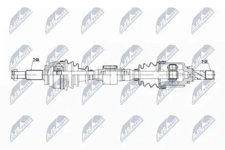 ПІВВІСЬ | RENAULT SCENIC/GRAND SCENIC 1.5DCI 16- /ЛІВ/ NTY NPWRE197
