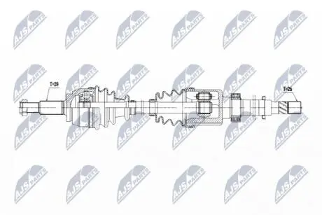 Фото піввісь | renault scenic/grand scenic 1.5dci 16- /прав/ NTY NPWRE198 ПІВВІСЬ | RENAULT SCENIC/GRAND SCENIC 1.5DCI 16- /ПРАВ/ NTY NPWRE198