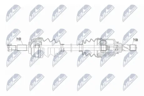 ПОЛУОСЬ NTY NPWRE221