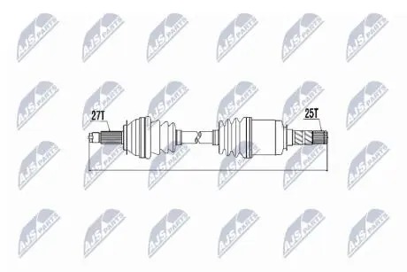 ПІВВІСЬ | SUBARU IMPREZA 08-, LEGACY 04- Л/П NTY NPWSB010