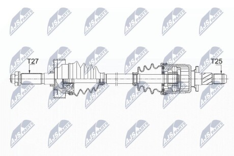 ПІВВІСЬ | SUBARU FORESTER AWD 14-, XV AWD 13- /ЗАД,ЛІВ/ NTY NPWSB025