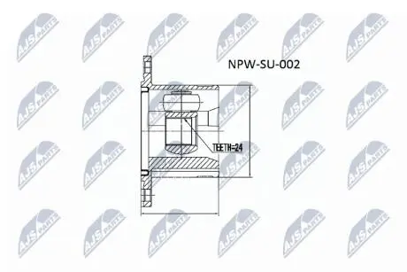 ШАРНІР РІВНИХ КУТОВИХ ШВИДКОСТЕЙ | SUZUKI GRAND VITARA JB416/420/627 05- /ЛІВ/ NTY NPWSU002