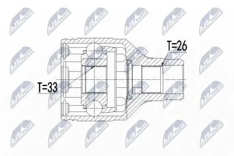 Внутренний шрус suzuki sx4 2wd fiat sedici 1.9d 2wd,4410179j60 NTY NPWSU016