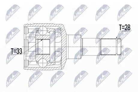 Внутренний шрус suzuki sx4 2wd fiat sedici 1.9d 2wd,4410279j60 NTY NPWSU018