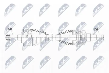 ПІВВІСЬ | SUZUKI SX4 2WD/4WD 1.9DDIS 06-, FIAT SEDICI 1.9D 2WD/4WD 06- /ЛІВ/ NTY NPWSU019