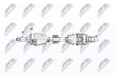 ПІВВІСЬ | SUZUKU IGNIS II 1.3,1.5 03-, SUBARU JUSTY 03- /ПРАВ, OPCJA 1/ NTY NPWSU027