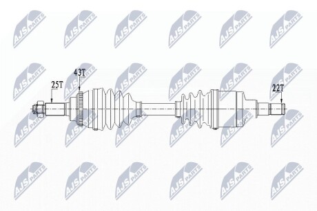 ПІВВІСЬ | SUZUKU IGNIS II 1.3,1.5 03-, SUBARU JUSTY 03- /ЛІВ/ NTY NPWSU029