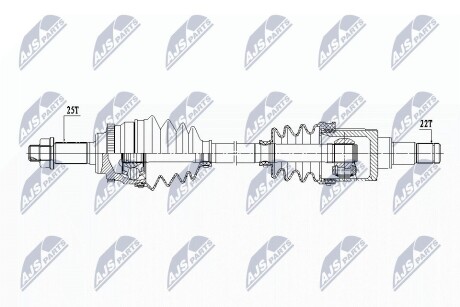 ПІВВІСЬ | SUZUKI SWIFT 1.3,1.3 4WD,1.5,1.5 4WD 05- /ПЕРЕД,ЛІВ,5ATM/ NTY NPWSU031 (фото 1)