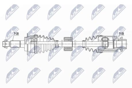 ПІВВІСЬ | SUZUKI SX4 1.6 13-, VITARA 1.6 15- /ПРАВ/ NTY NPWSU035