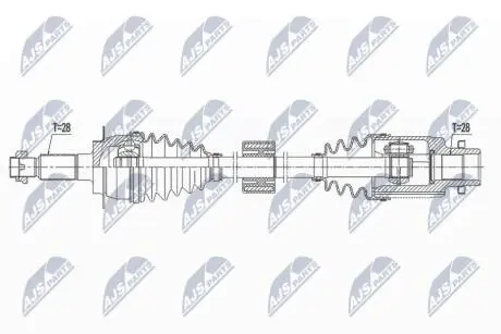 ПІВВІСЬ | SUZUKI SX4 1.6 13-, VITARA 1.6 15- /ПРАВ/ NTY NPWSU035