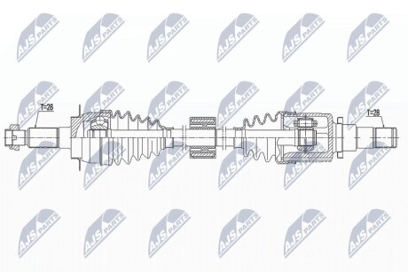 ПІВВІСЬ | SUZUKI SX4 1.6 13- /ЛІВ/ NTY NPWSU037