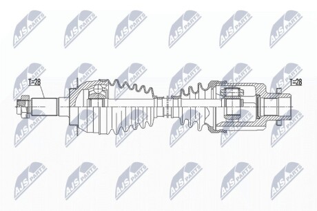 ПІВВІСЬ | SUZUKI SX4 2.0DDIS 2WD/4WD 09-, FIAT SEDICI 2.0D 4WD 06- /ПЕРЕД,ЛІВ/ NTY NPWSU039 (фото 1)