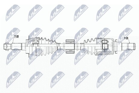 ПІВВІСЬ | SUZUKI SX4 S-CROSS 1.6 13- /ПРАВ,MTM,ATM/ NTY NPWSU044