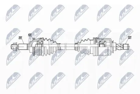 ПІВВІСЬ | SUZUKI SWIFT 1.3DDIS 05- /ЛІВ,MTM/ NTY NPWSU050