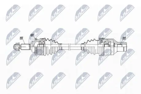 ПІВВІСЬ | SUZUKI SWIFT 1.3DDIS 05- /ПРАВ,MTM/ NTY NPWSU052