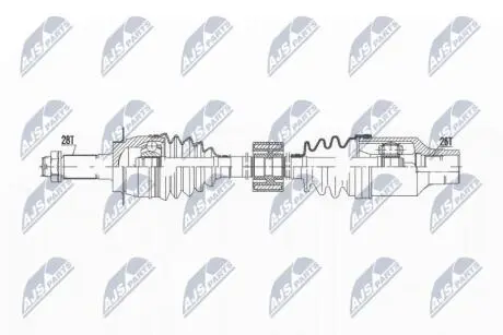 ПІВВІСЬ | SUZUKI SX4 2WD/4WD 1.6 06-, FIAT SEDICI 2WD/4WD 1.6 06- /ПЕРЕД,ПРАВ,MTM/ NTY NPWSU058