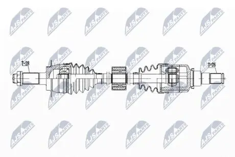 ПІВВІСЬ | SUZUKI SX4 2WD/4WD 1.5,1.6 06-, FIAT SEDICI 2WD/4WD 1.6 06- /ПЕРЕД,ЛІВ,MTM/ NTY NPWSU060