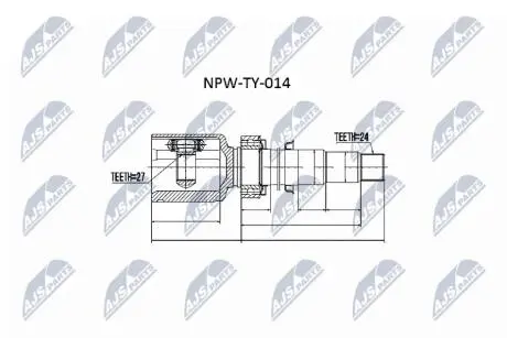 Внутренний шрус Toyota camry 3.5 06 highlander 07,430300w040 NTY NPWTY014