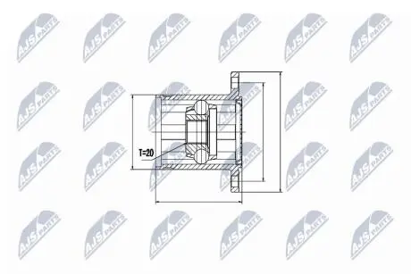 ШАРНІР РІВНИХ КУТОВИХ ШВИДКОСТЕЙ | TOYOTA RAV4 14-, LEXUS RX400H 05-, RX350/400/450H 08- NTY NPWTY062